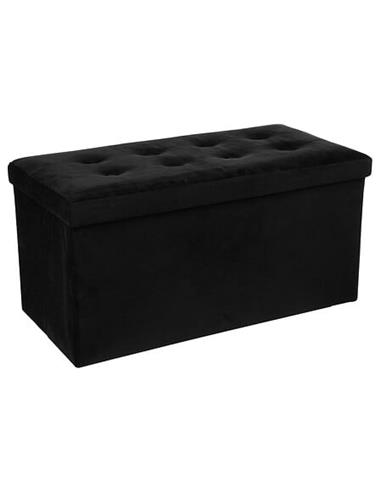 Σκαμπώ μπαούλο μαύρο 76 x 38 cm