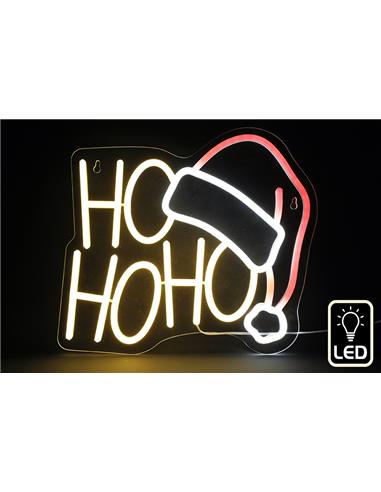 Πινακίδα neon Led HO HO HO 30x27,5εκ.