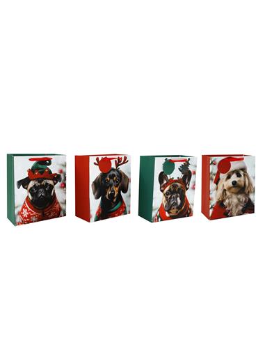 Τσάντα δώρου "Christmas dog" 19x8,9x23cm