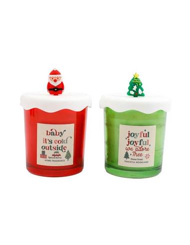 Κερί XMAS σε γυάλινο βάζο/καπάκι με...