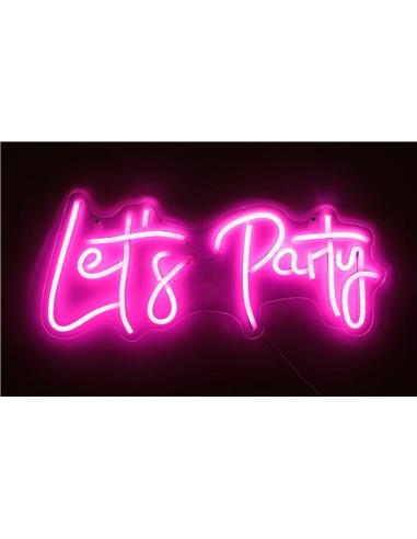 Επιγραφή LED neon LETS PARTY 41X18