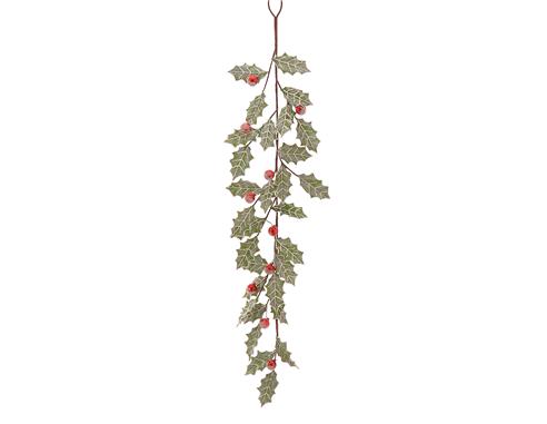Γιρλάντα γκι με χιονισμένα berries 120cm