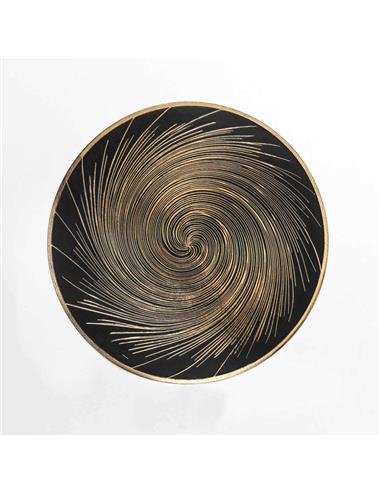 Σουπλά στρογγ. PVC "SPIRALE" μαύρο Φ38cm