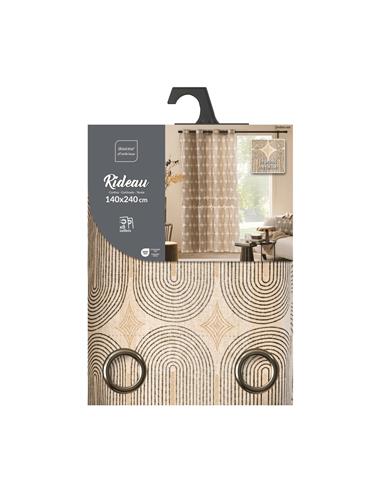 Κουρτίνα metallic printed polycotton...