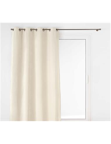 Κουρτίνα embossed velvet εκρού 140x260cm