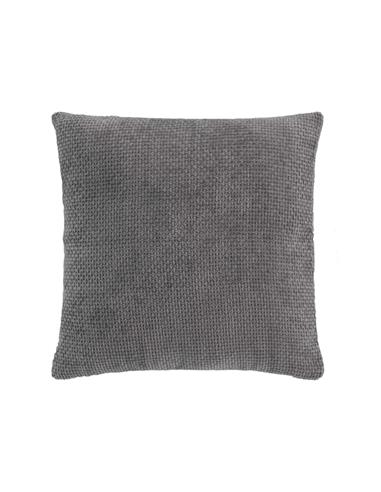 Μαξιλάρι embossed velvet ανθρακί 45x45cm