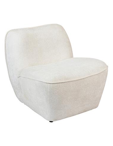 Πολυθρόνα λευκή chenille 81x73 x71 cm
