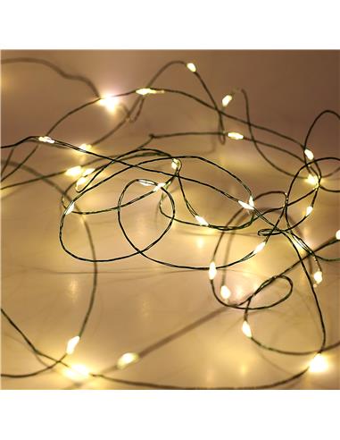 Λαμπάκια πράσινο συρμα Χ200LED ζεστό 20Μ