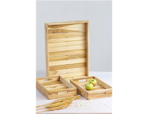 Δίσκοι σερβ. Teak wood set...