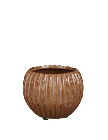 Κασπώ κεραμικό καφέ Φ14,5Η11,5 cm