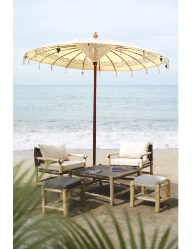 Ομπρέλα  Teak wood λευκό...