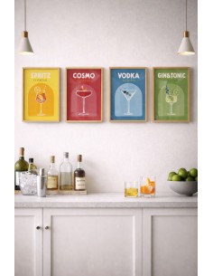 Κάδρο "Coctails" 4σχέδια... 2