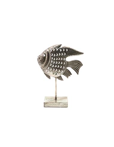 Κηροπήγιο ψάρι μεταλ.σε βάση 29x11x39cm
