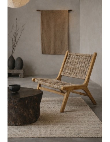Καρέκλα KD teak / rattan 55X77X77