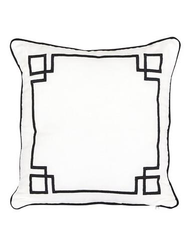 Μαξιλάρι λευκό/ μαύρο περίγραμμα 40x40cm