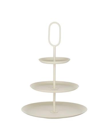 Πιατέλα τριώροφη cream 38x55cm