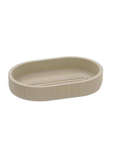 Σαπουνοθήκη μπεζ polyresin 13x9cm