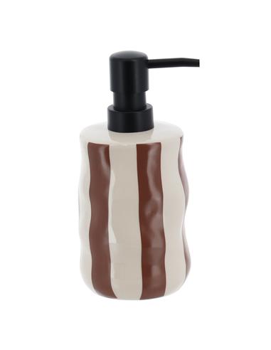 Dispenser stoneware "MOCHA STRIPES"...