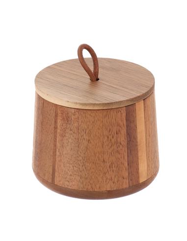 Δοχείο acacia με καπάκι Φ11 Η9cm