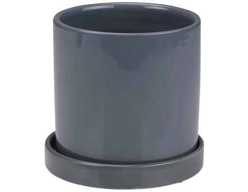 Κασπώ κεραμικό με πιάτο μπλε 13x13,5cm