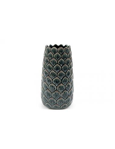 Βάζο κεραμ. Πράσινο αγγινάρα 11,5x21,5cm