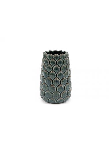 Βάζο κεραμ. Πράσινο αγγινάρα 10x15,1cm