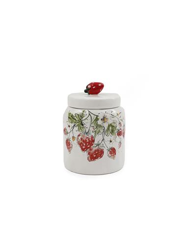 Jar κεραμικό με φράουλες 12X16cm