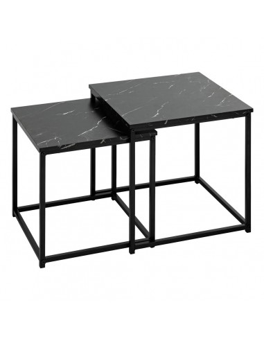 Τραπέζια βοηθητικά μεταλ.μαύρο marble...