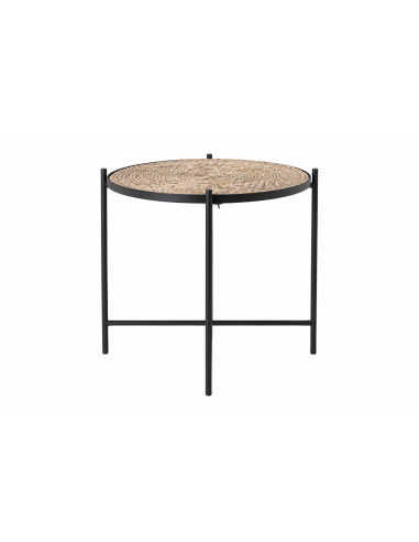 Τραπέζι βοηθητικό μέταλλο/ξύλο Φ43Η62cm