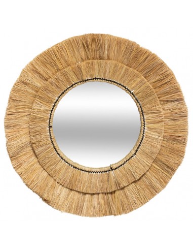 Καθρέπτης raffia Φ60 /30εκ.
