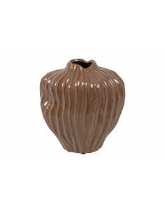 Βάζο κεραμικό καφέ 30x19x35cm