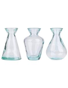 Βάζα γυάλινα σετ3 τεμ 7x11cm
