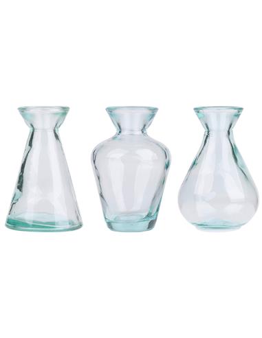 Βάζα γυάλινα σετ3 τεμ 7x11cm