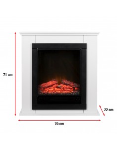 Τζάκι θερμαντήρας 70x22x71cm 2