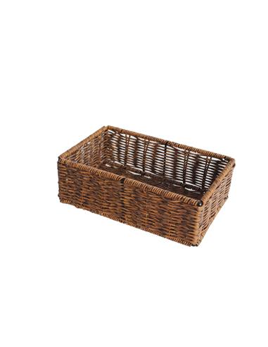 Καλάθι τεχνητό rattan καφε...