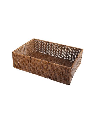 Καλάθι τεχνητό rattan καφε...