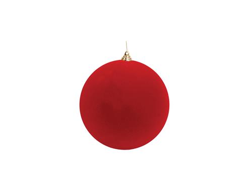 Μπάλα κόκκινη βελουτέ Φ15cm