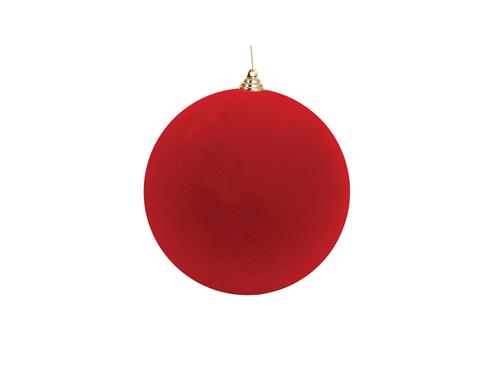 Μπάλα κόκκινη βελουτέ Φ20cm